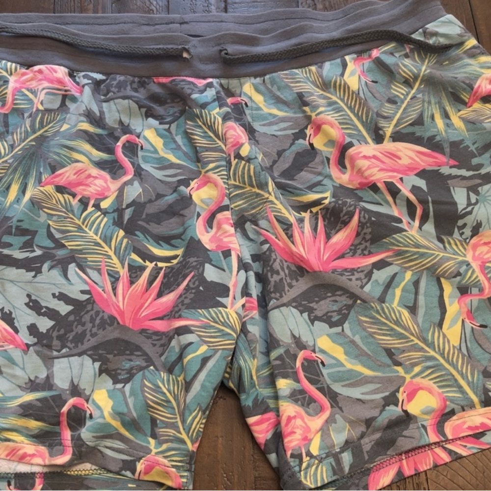 No Boundaries Pastel Feather Print Shorts